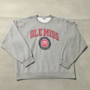 Vintage 90s Soffe University of Mississippi Ole Miss Rebels Pullover Sweatshirt